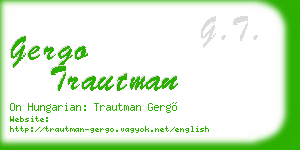 gergo trautman business card